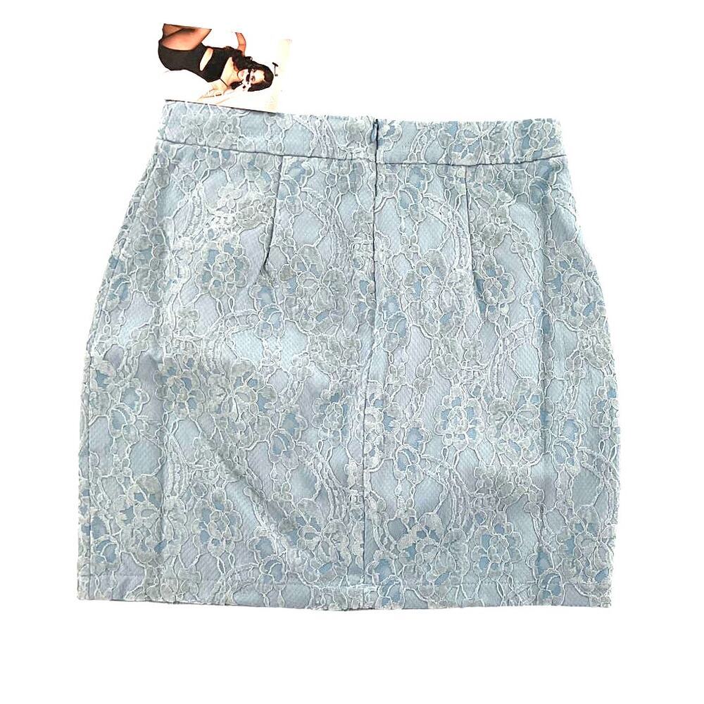 NWT Naked Wardrobe The Statement Mini Skirt Blue Size Small - Picture 3 of 4